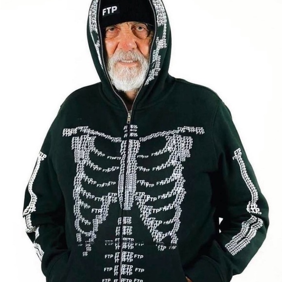 FTP Black Skeleton Hoodie
